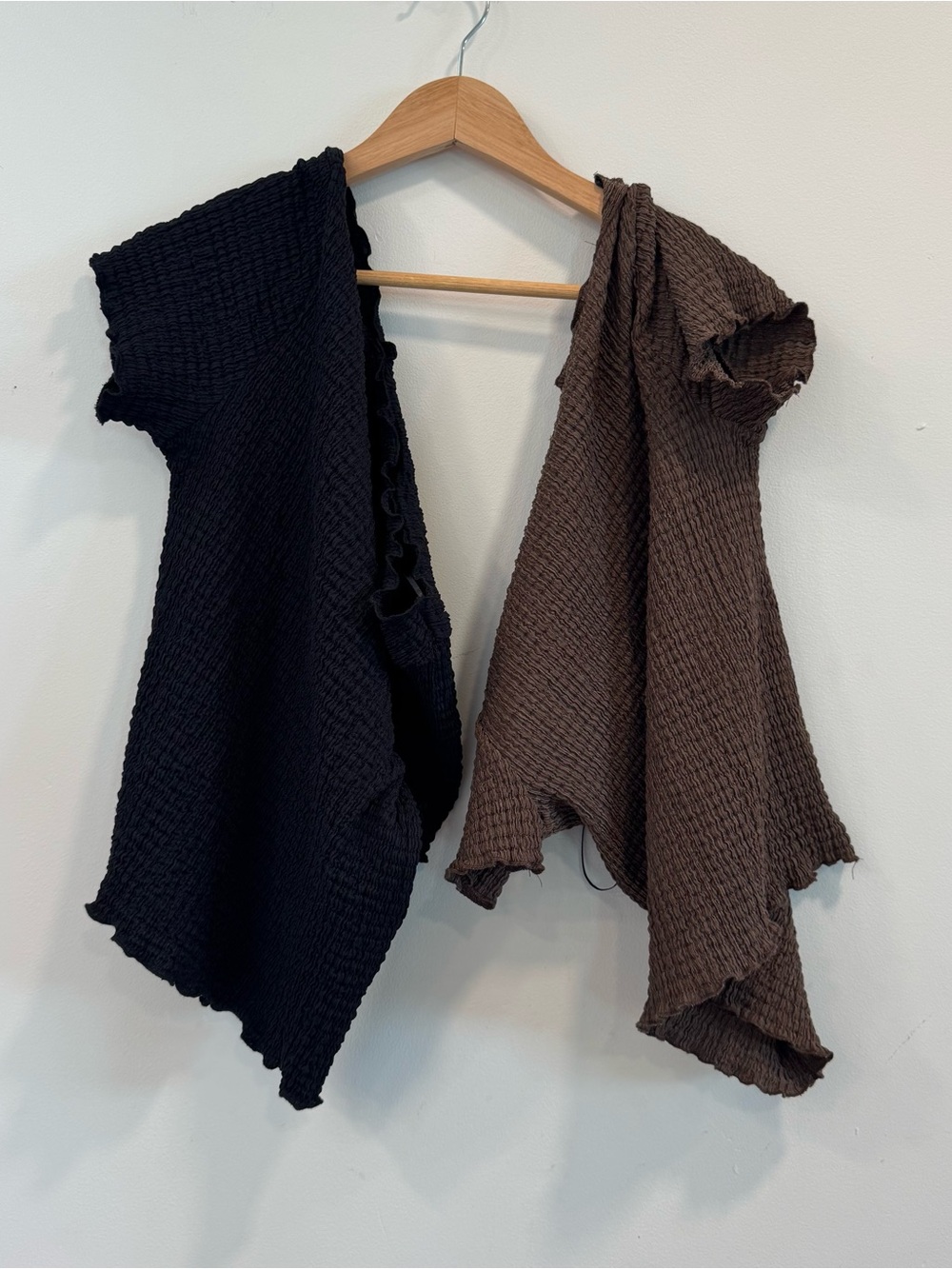 H&M brown & black ruched Y2K 90s style crop tops